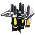 2017 New Beauty Women Make up Tool Folding Collapsible Air Drying Makeup Cosmetic Brush Organizing Tree Rack Holder Black