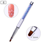 NICOLE DIARY UV Gel Brush Liner Painting Pen Acrylic Drawing Brush for Nails Gradient Rhinestone Handle Manicure Nail Art Tool