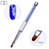 NICOLE DIARY UV Gel Brush Liner Painting Pen Acrylic Drawing Brush for Nails Gradient Rhinestone Handle Manicure Nail Art Tool