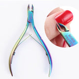 BORN PRETTY Rainbow Chameleon Nail Art Cuticle Pusher Cutter Nipper Clipper Dead Skin Remover Tweezer Manicure Nail Art Tool