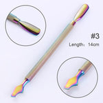 BORN PRETTY Rainbow Chameleon Nail Art Cuticle Pusher Cutter Nipper Clipper Dead Skin Remover Tweezer Manicure Nail Art Tool