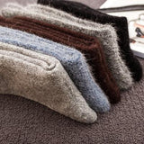New High Quality Thick Angola Rabbit&Merino Wool Socks 3pairs/lot Man Socks Classic Business Winter Socks For Men Long sock