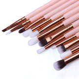 Makeup Brush Set 12pcs Eye Brushes Set Make up Tool Kit For Eyes Eye Liner Shader natural-synthetic hair