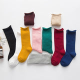EnkeliBB Korean Style Baby Boy Girls Floor Socks BOBO CHOSES Kids Solid Spring/Summer/Winter Tube Long Socks Toddler Sokcs