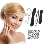 Professional Braiders Women Hair Styling Tools Set Bun Maker Ponytail Holder Bobby Pins Elastics Hair Braid Twist DIY  Kit