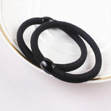 30pcs Black Color Hair Styling Tools Ponytail Rubber Hair Band Rope Women Hair Accessories Rubber Bands Gum