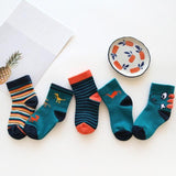Baby Boy Socks 5 Pairs Children Autumn Winter Cartoon Socks for Girls Kids for Girls To School Sport Baby Girl Clothes