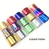 1 Box Shell Nail Foil Holiday Seaside Design Nail Transfer Foil Sticker Manicure Nail Art Decorations