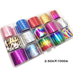 1 Box Shell Nail Foil Holiday Seaside Design Nail Transfer Foil Sticker Manicure Nail Art Decorations