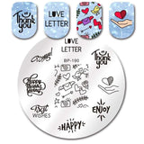 BORN PRETTY Christmas Theme Nail Art Stamping Plates Santa Snowflake Jingle Bell Nail Stamp Manicure with Nail Stamper Scarper