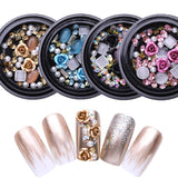 Sale 1Box 3D Rhinestones Diverse DIY Gems New Charming Mix Nail Art Decoration Rose Jewelry Gel Glitter Nail Art Decoration