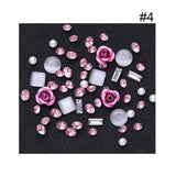 Sale 1Box 3D Rhinestones Diverse DIY Gems New Charming Mix Nail Art Decoration Rose Jewelry Gel Glitter Nail Art Decoration