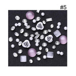 Sale 1Box 3D Rhinestones Diverse DIY Gems New Charming Mix Nail Art Decoration Rose Jewelry Gel Glitter Nail Art Decoration