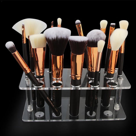 20 Holes Red Dieny Makeup Brush Holder Drying Rack Professional Makeup Brushes Set Cosmetic Make Up Brush Display Stand